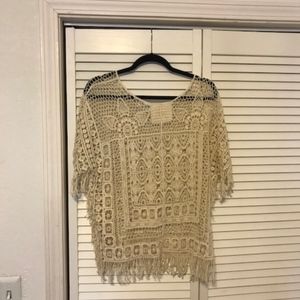 Anthropologie Lace Crochet Women’s Top/Free People